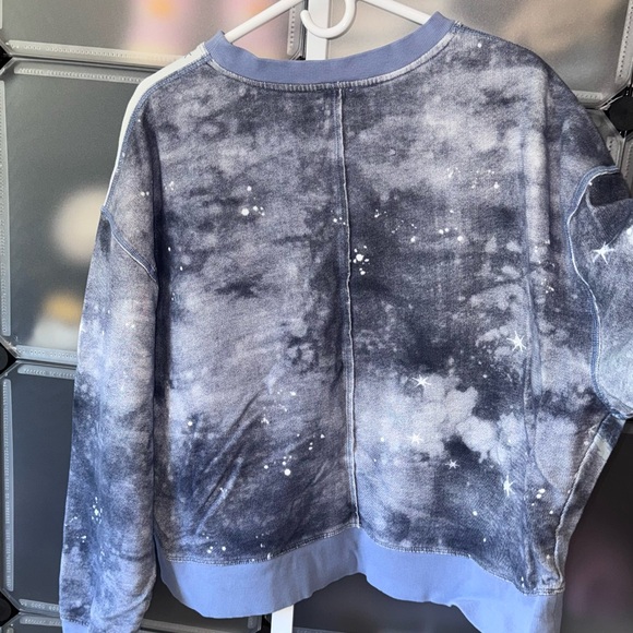 Pilcro Scenic Mountain Crew Neck Sweatshirt from Anthropologie Blue Pattern Sz L - Picture 10 of 13